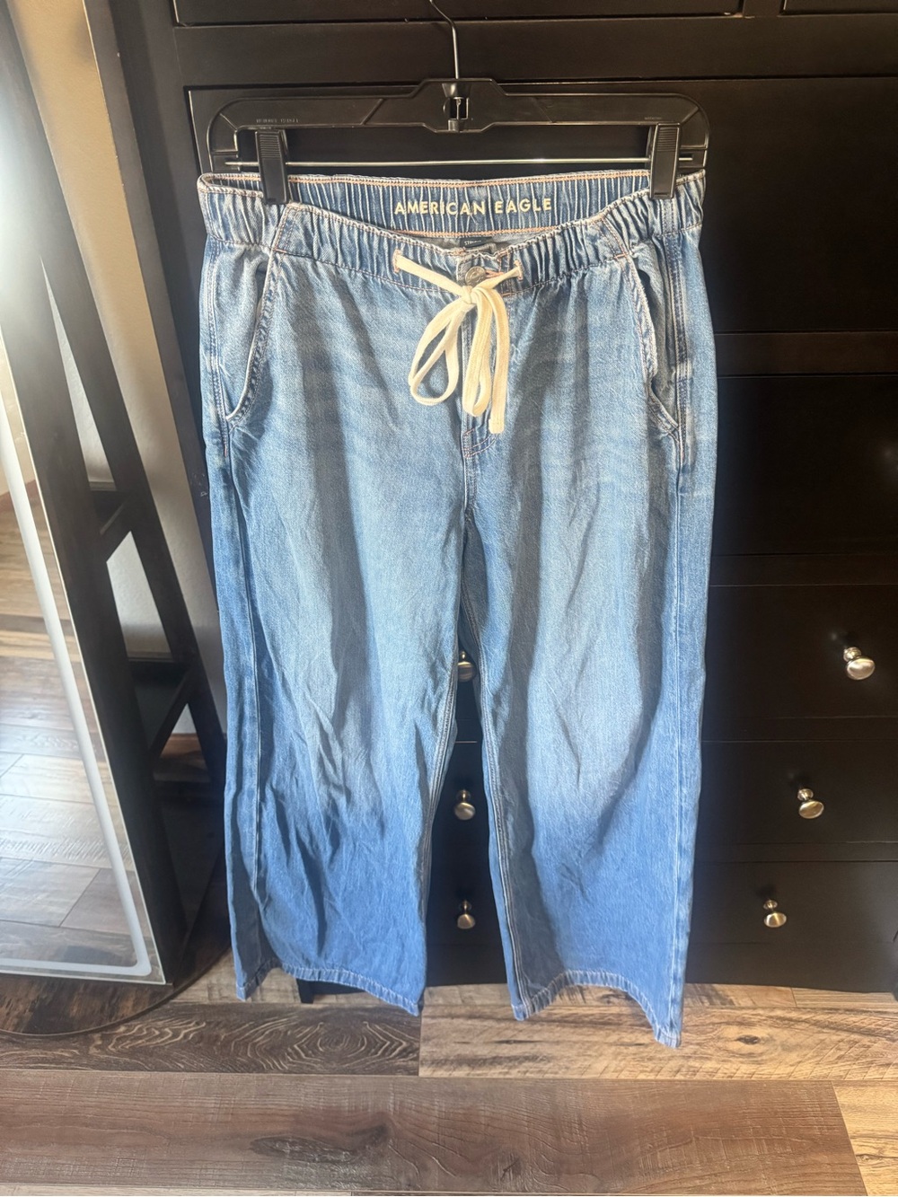American Eagle Outfitters Women's Front Wide Leg Jeans-small tall